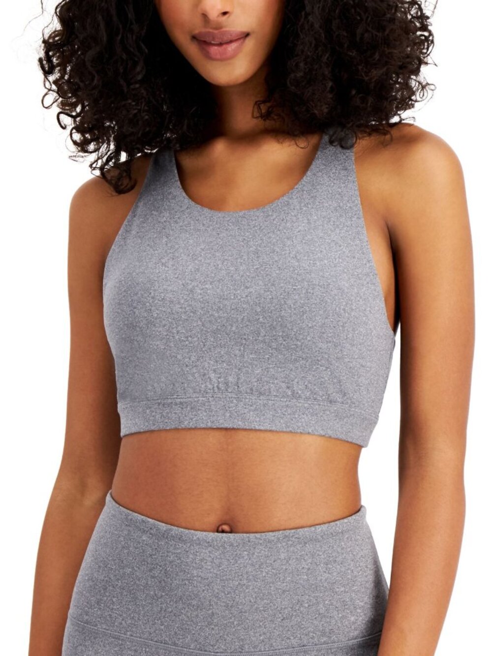 Ideology Womens Activewear Sweat Set Low Impact Sports Bra